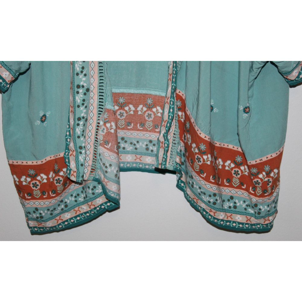 Matilda Jane Days Like This Kimono Open Front Floral Teal Top Womens Size XS / S - Picture 3 of 8